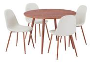 Conjunto De Jardim Mesa De Jantar Com 4 Cadeiras Verona