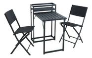 Conjunto De Jardim Metal 3 Pecas Mesa Cadeira