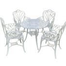 Conjunto De Jardim Modelo Fortaleza Mesa E 4 Cadeiras Branco Conjunto De Jardim Modelo Fortaleza Mesa E 4 Cadeiras Branco