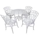 Conjunto de Jardim Modelo Viena com Mesa e 4 Cadeiras em Alumínio Fundido