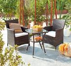 Conjunto De Jardim Rattan 3 Pecas Mesa E Cadeira Cafe