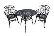 Conjunto de Jardim Viena com Mesa + 2 Poltronas Varanda Sacada