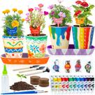 Conjunto de jardinagem RGBDOT Kids Paint & Plant com 4 vasos de 8 a 12 anos