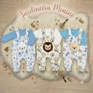 Conjunto De Jardineira Soft 2 Peças Para Bebê Bordado De Inverno Menina Menino Conjunto De Jardineira Soft 2 Peças Para Bebê Bordado De Inverno Menina Menino