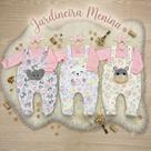 Conjunto De Jardineira Soft 2 Peças Para Bebê Bordado De Inverno Menina Menino