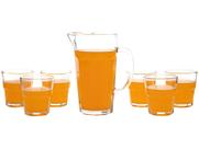 Conjunto de Jarra 1L e Copos 300ml de Vidro Haus - Pavillion 7 Peças Conjunto de Jarra 1L e Copos 300ml de Vidro Haus - Pavillion 7 Peças