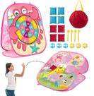 Conjunto de jogos 3 em 1 Bean Bag Toss, Safe Dart e Tic Tac Toe Kids