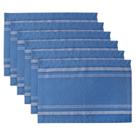 Conjunto de Jogos Americanos DII French Stripe 33x48 cm Azul 6 Peças