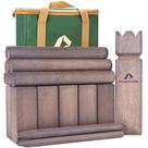 Conjunto de jogos Apudarmis Kubb Yard, bolsa de transporte de borracha e madeira