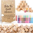 Conjunto de jogos Baby Shower Decore a Block Dinifee 125 unidades
