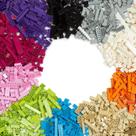Conjunto de jogos Building Bricks Barcaloo 1000 peças e 10 cores