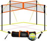 Conjunto de jogos combinados de voleibol e badminton Zdgao de 20 pés