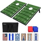 Conjunto de jogos Cornhole GoSports Football Design com estojo de transporte