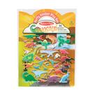 Conjunto de jogos de adesivos Melissa & Doug Dinosaur com fundo