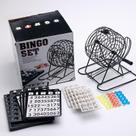Conjunto de jogos de bingo Deluxe Party com 18 cartas mais 75 bolas e gaiola
