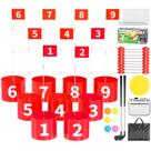 Conjunto de jogos de golfe FOOING com 2 tacos, 9 buracos, bolas e bandeira