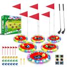 Conjunto de jogos de golfe TERRAMUS com 6 alvos de LED, 2 tacos e 18 bolas