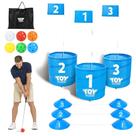 Conjunto de jogos de golfe TOY Life Golf Bucket de 3 furos para família