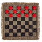 Conjunto de jogos de tabuleiro MBGBrybelly 3 em 1 Mini Checkers Rug