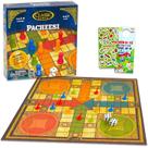Conjunto de jogos de tabuleiro Parcheesi Family Game Night com adesivos