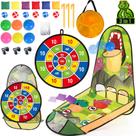 Conjunto de jogos Dinosaur Bean Bag Toss 3 em 1 da Unanscre para crianças