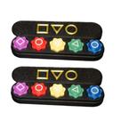 Conjunto de jogos Gonggi, jogo coreano Gonggi, conectores coreanos Gonggi Stones, bola de aço cheia de capa removível coreana tradicional de Gong Gi Game Play (2 unidades)