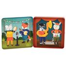 Conjunto de jogos magnético Petit Collage Animal Band com 2 cenas 3+