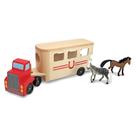 Conjunto de jogos Melissa & Doug Horse Carrier com 2 cavalos de 3 anos ou mais