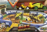 Conjunto de jogos Monster Jam Dirt Arena com areia cinética e veículo