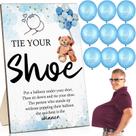 Conjunto de jogos para chá de bebê Rowest Tie Your Shoe com 50 balões