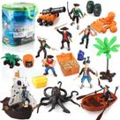 Conjunto de jogos Pirate Action Figures Boderam Kids com barco e acessórios