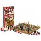 Conjunto de jogos Professor Puzzle Wooden Chess Checkers Backgammon