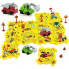 Conjunto de jogos Puzzle Track Car YOOYID Construction Truck Kids 3-5