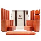 Conjunto de jogos SunNordic Kubb Yard ao ar livre em madeira de borracha