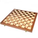 Conjunto de jogos VAMSLOVE Checkers dobrável de madeira de 38 cm com armazenamento