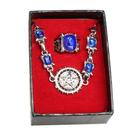 Conjunto de joias Anime Blacks Butlers Sapphire Bracelet Colar