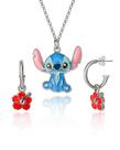 Conjunto de joias, brincos e colar Disney Lilo & Stitch Flower