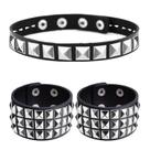 Conjunto de joias, colar gargantilha de couro cravejado Tosmifairy, pulseiras