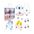 Conjunto De Joias Com Colar, Brincos E Pingente De Sapatilha De Cristal Para Meninas, Caixa De