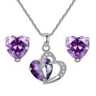 Conjunto de jóias de amor Crystal Eyes Drop Earrings Colar Conjunto de jóias