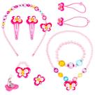 Conjunto de joias e maquiagem BLMHTWO para meninas com colar e pulseira