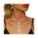 Conjunto De Joias Elegantes Femininas Com Flores E Zircônia, 3 Peças, Colar E Brincos Para Conjunto De Joias Elegantes Femininas Com Flores E Zircônia, 3 Peças, Colar E Brincos Para
