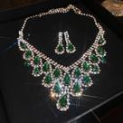 Conjunto De Joias Femininas Com Strass 3 Peças: Colares Com Pingente E Brincos Retrô Para Casamento Conjunto De Joias Femininas Com Strass 3 Peças: Colares Com Pingente E Brincos Retrô Para Casamento