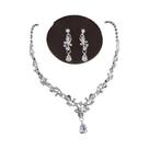 Conjunto De Joias Femininas Elegantes Com Zircônia E Strass Em Formato De Gota D'água, 3 Peças: