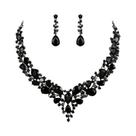 Conjunto De Joias Femininas Minimalistas Da Moda Com Strass E Bola De Cristal, 3 Peças, Colar,