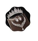 Conjunto de joias FIRCRE Crystal Bridal Crowns Tiaras para mulheres