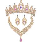 Conjunto de joias FIRCRE Crystal Bridal Tiara Crown para mulheres