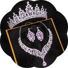 Conjunto de joias FIRCRE Crystal Bridal Tiara Crown para mulheres