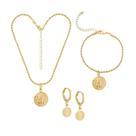 Conjunto de Jóias Folheado a Ouro 18K com Pingente São Bento Conjunto de Jóias Folheado a Ouro 18K com Pingente São Bento