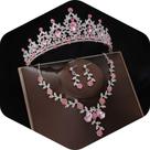 Conjunto de joias Kamirola, tiaras e coroas para mulheres (TR45), rosa